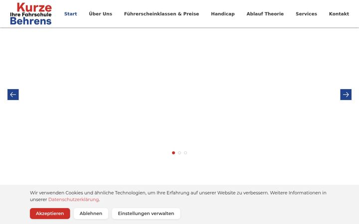 Screenshot of fahrschule-behrens.com