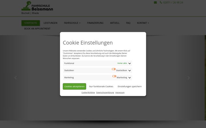 Screenshot stránky fahrschule-beisemann.de