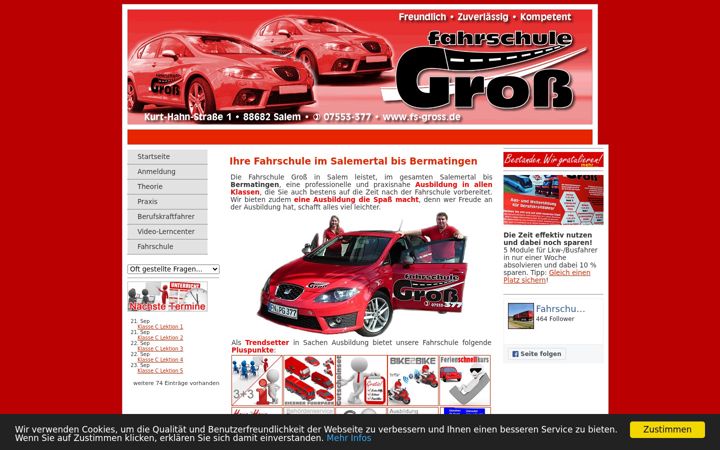 Screenshot stránky fahrschule-bermatingen.de