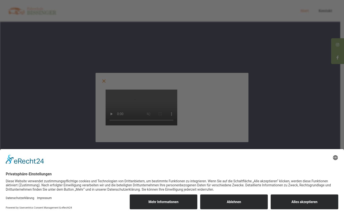 Screenshot van de toestemmingsbanner zoals getoond vóór enige interactie