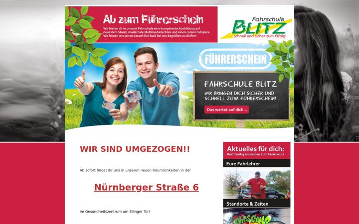 Screenshot stránky fahrschule-blitz.de