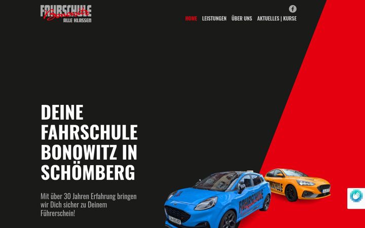 Screenshot stránky fahrschule-bonowitz.de