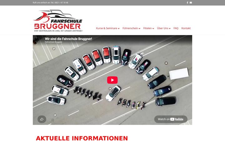 Screenshot stránky fahrschule-bruggner.de