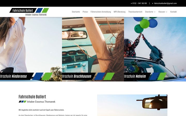 Screenshot stránky fahrschule-bullert.de