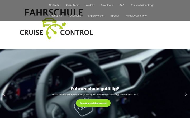 Ekrānuzņēmums no fahrschule-cc.de