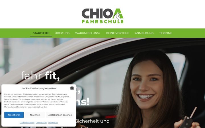 Ekrānuzņēmums no fahrschule-chioa.de