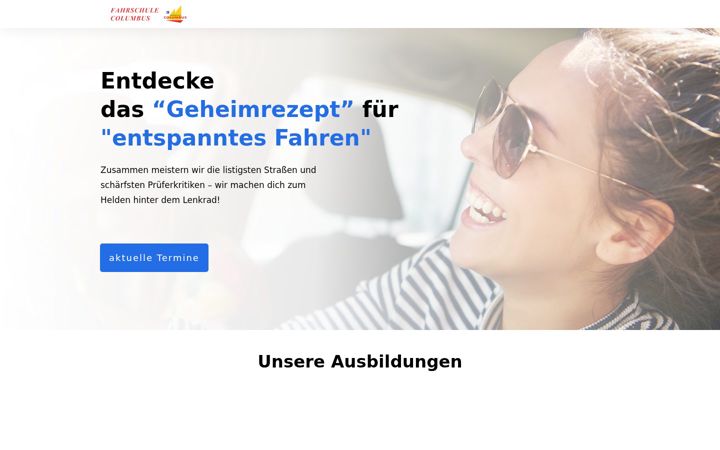 Screenshot of fahrschule-columbus.at
