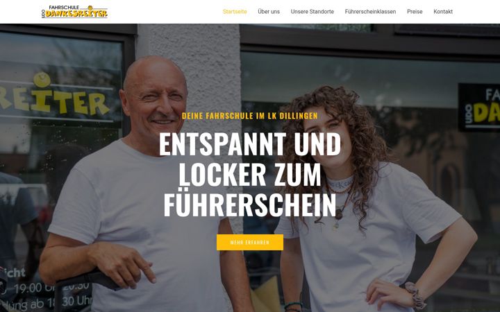 Ekrānuzņēmums no fahrschule-dankesreiter.de