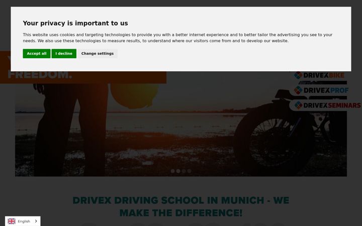 Screenshot of fahrschule-drivex.com