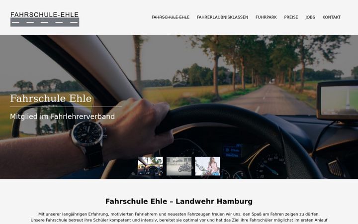 Screenshot of fahrschule-ehle.de