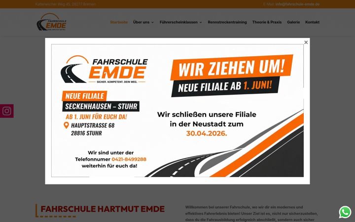 Screenshot of fahrschule-emde.de
