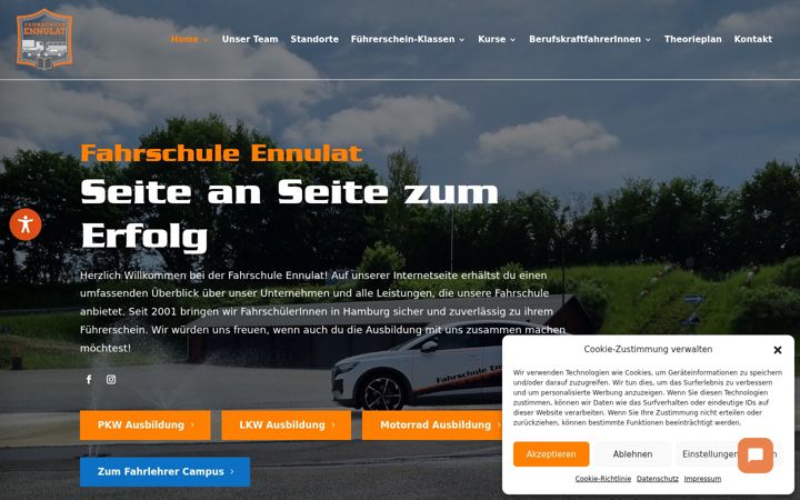 Screenshot stránky fahrschule-ennulat.de