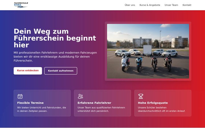 Screenshot of fahrschule-erba.de