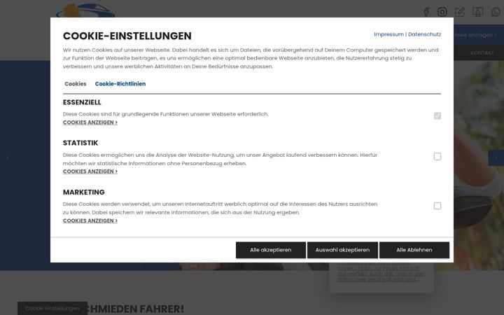 Screenshot of fahrschule-fahrerschmiede.de
