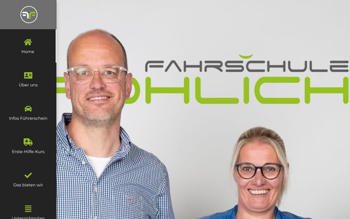 Snímek obrazovky fahrschule-froehlich.net