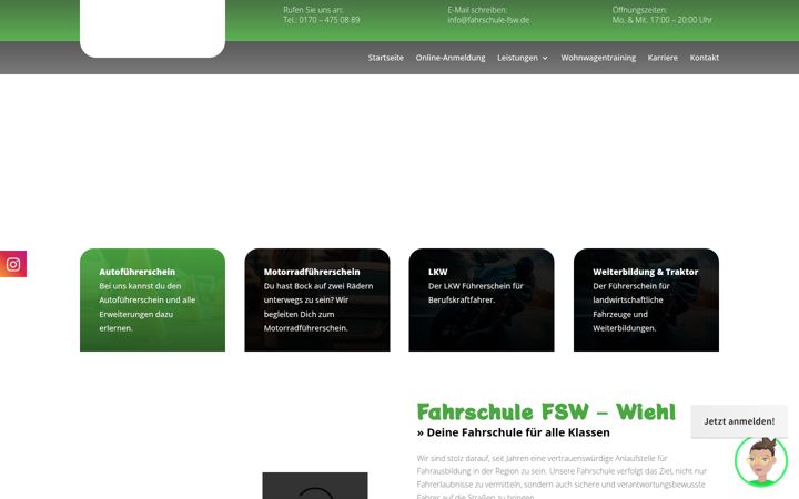 Screenshot του fahrschule-fsw.de