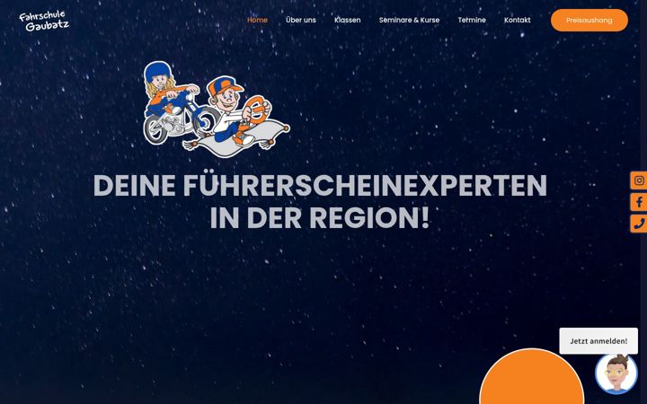 Screenshot of fahrschule-gaubatz.de