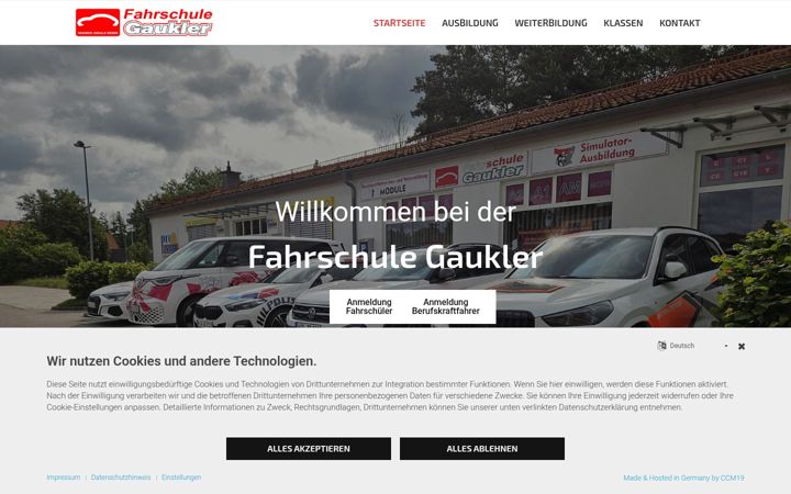 Screenshot of fahrschule-gaukler.de