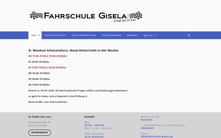 Screenshot of fahrschule-gisela.de