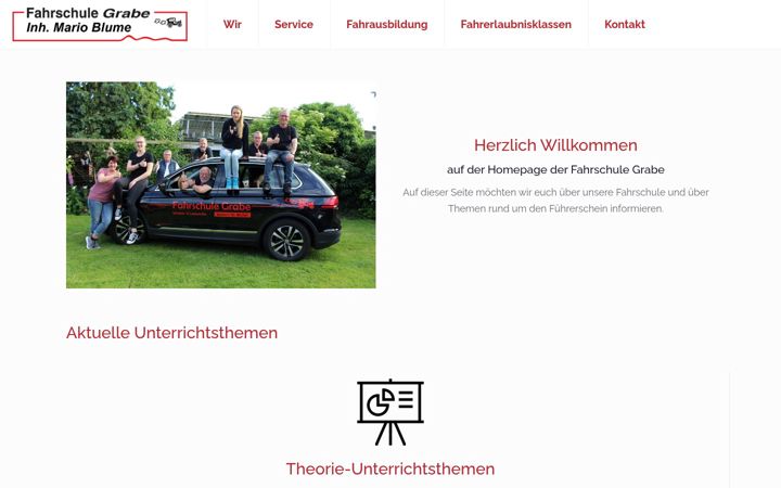 Screenshot of fahrschule-grabe.de