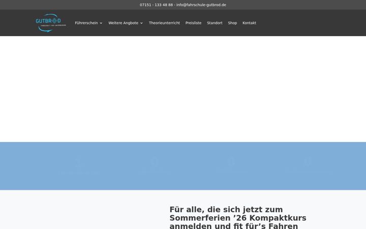 Skærmbillede af fahrschule-gutbrod.de