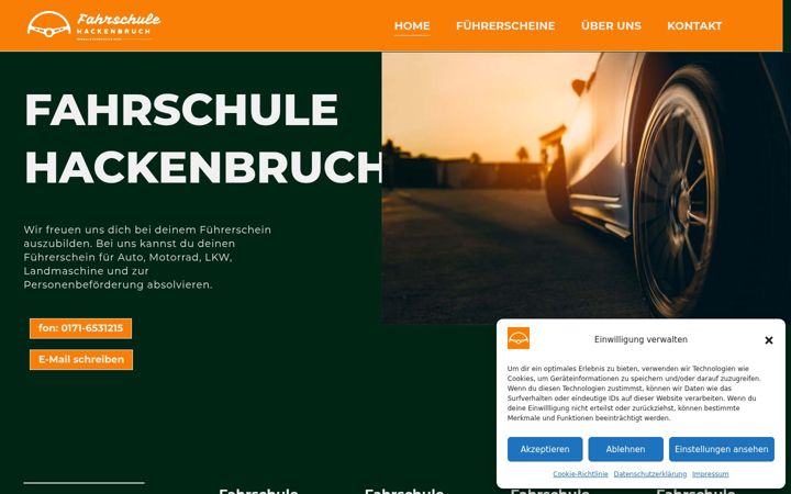 Screenshot of fahrschule-hackenbruch.de
