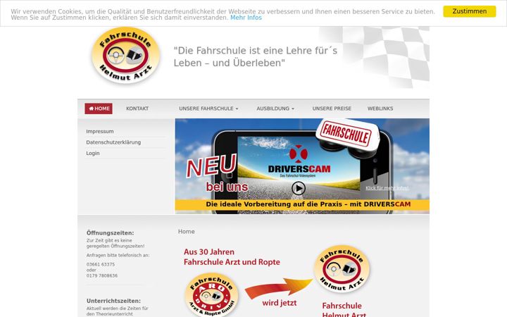 Screenshot of fahrschule-helmutarzt.de