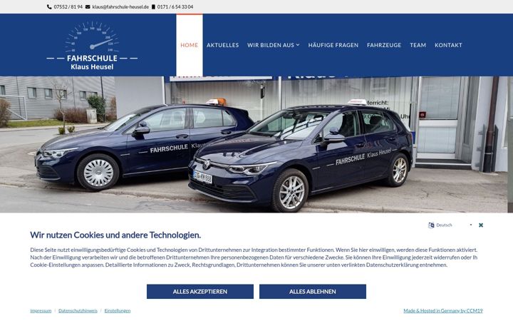 Skærmbillede af fahrschule-heusel.de
