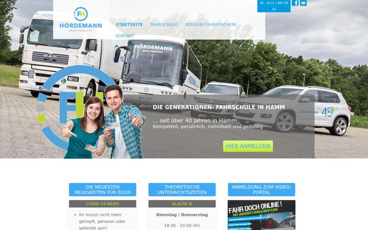 Screenshot of fahrschule-hoerdemann.de