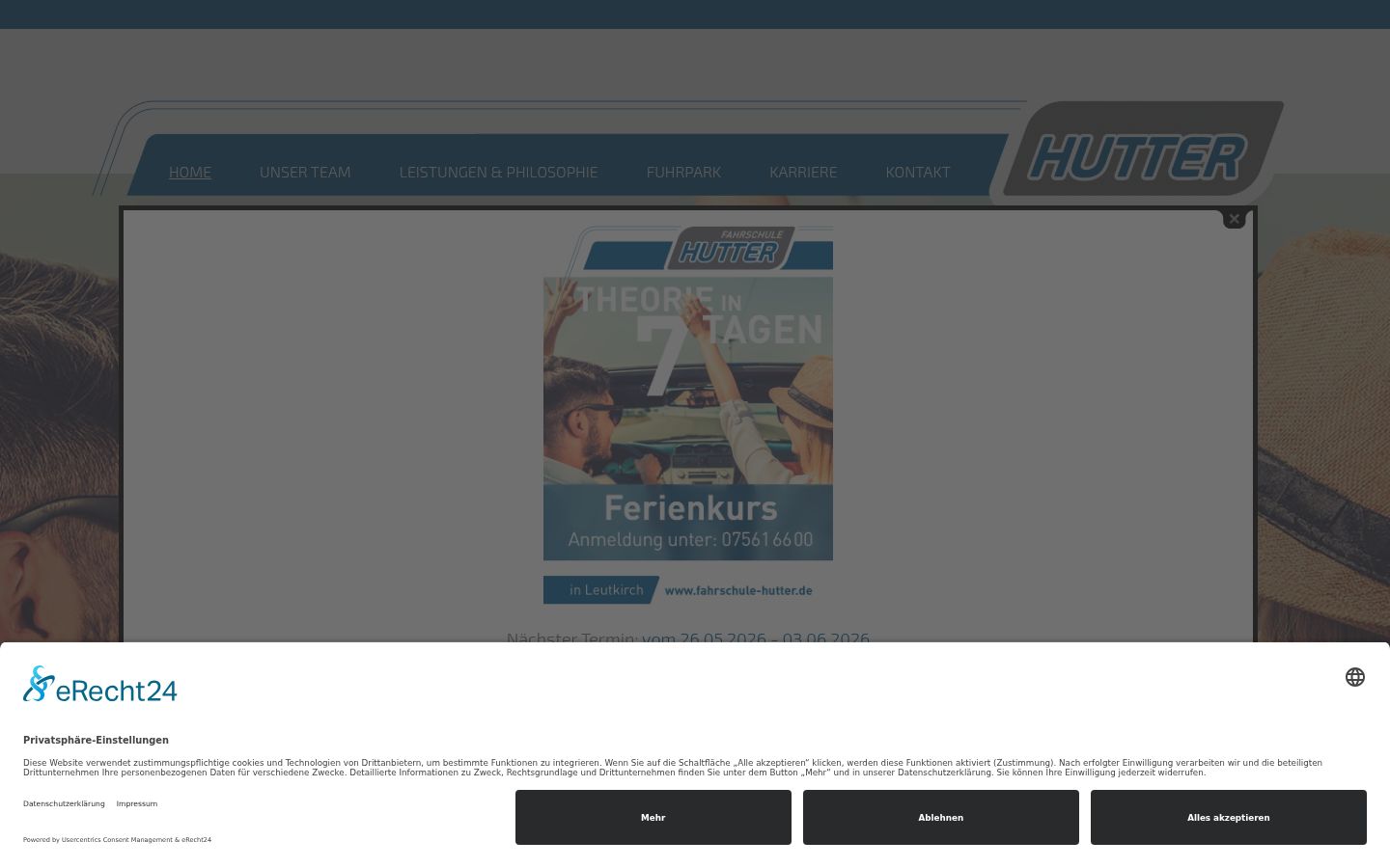Screenshot del banner di consenso mostrato prima di qualsiasi interazione