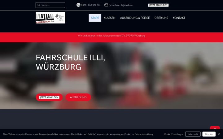 Skærmbillede af fahrschule-illi.de