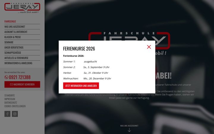 Screenshot of fahrschule-jeray.de