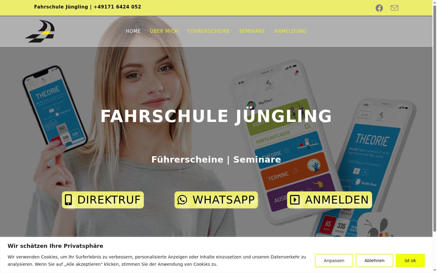 Screenshot tal-banner tal-kunsens muri qabel kwalunkwe interazzjoni