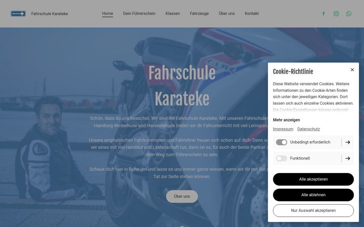 Skærmbillede af fahrschule-karateke.de