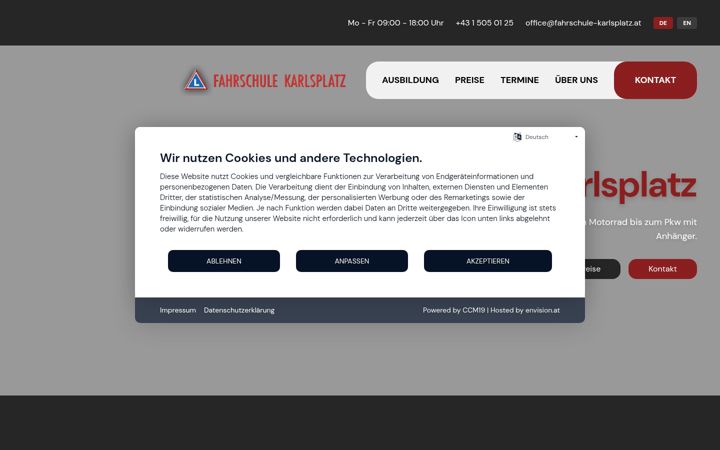 Screenshot of fahrschule-karlsplatz.at