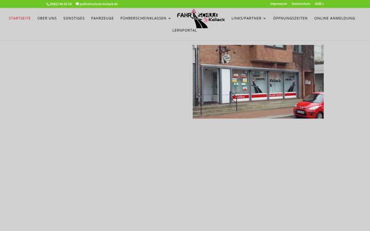 Screenshot of fahrschule-keilack.de