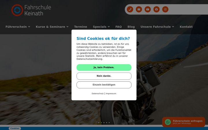 Skærmbillede af fahrschule-keinath.de