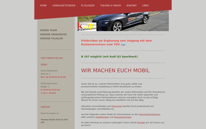 Screenshot of fahrschule-kneitz.de