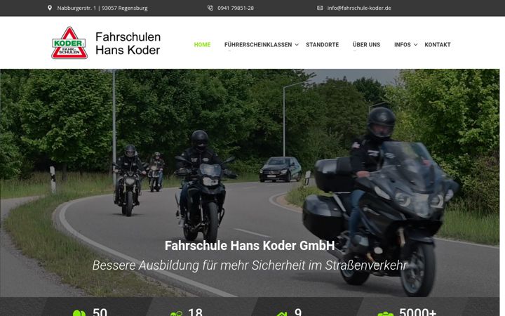 Screenshot von fahrschule-koder.de