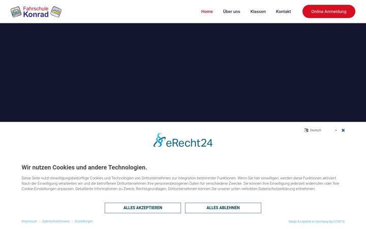 Screenshot of fahrschule-konrad.de