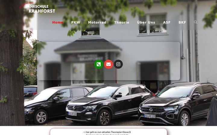 Képernyőkép: fahrschule-krahforst.de