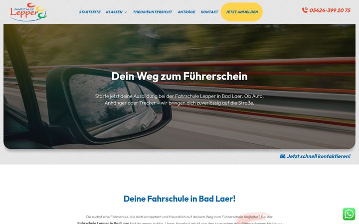 Screenshot von fahrschule-lepper.de