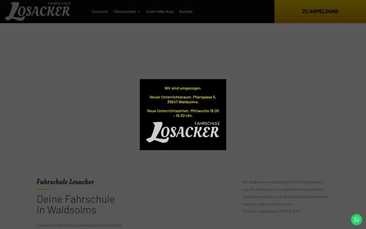 Skærmbillede af fahrschule-losacker.com