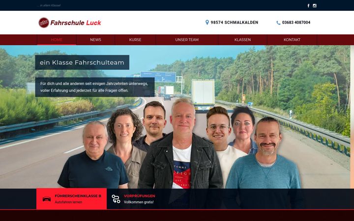 Screenshot von fahrschule-luck.de