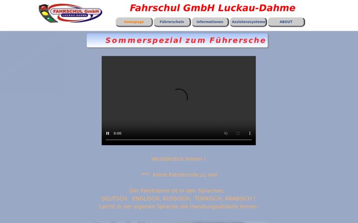 Screenshot von fahrschule-luckau-dahme.de