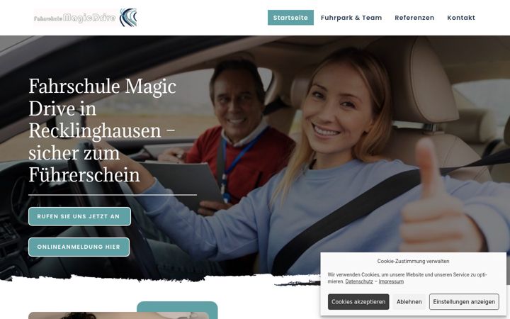 Screenshot of fahrschule-magicdrive.de