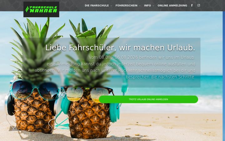 Screenshot of fahrschule-mahner.de