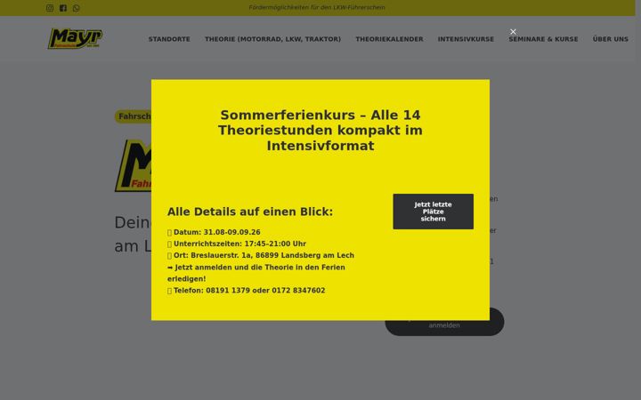 Screenshot von fahrschule-mayr.de