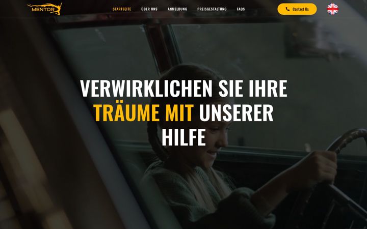 Screenshot of fahrschule-mentor.de