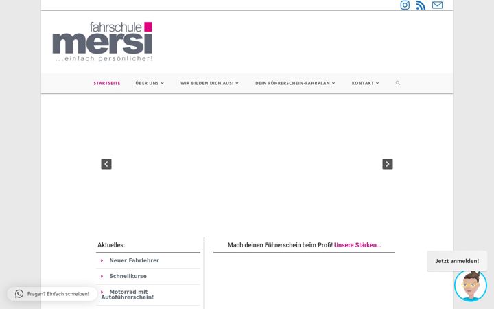 Screenshot von fahrschule-mersi.de